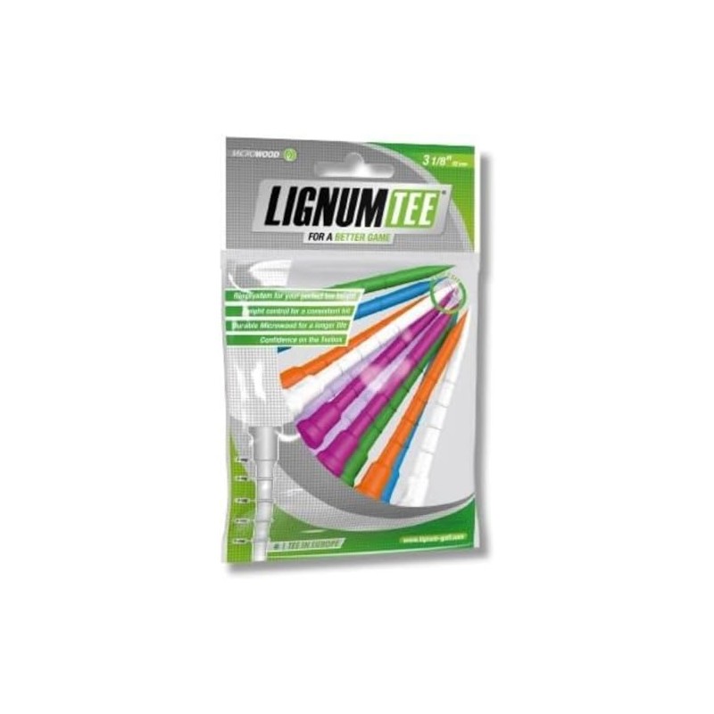 LIGNUM Unisex Adult Golf Tee, Mixed Colours, 82 mm