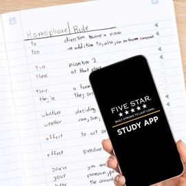 Five Star WIDE Ruled Composition Books + Study App, 80 Sheets, 9-3/4" x 7-1/2" (Red)