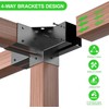 ORIGLE Pergola Brackets, Pergola Kit, 4x4 Post Base, 4-Way Right
