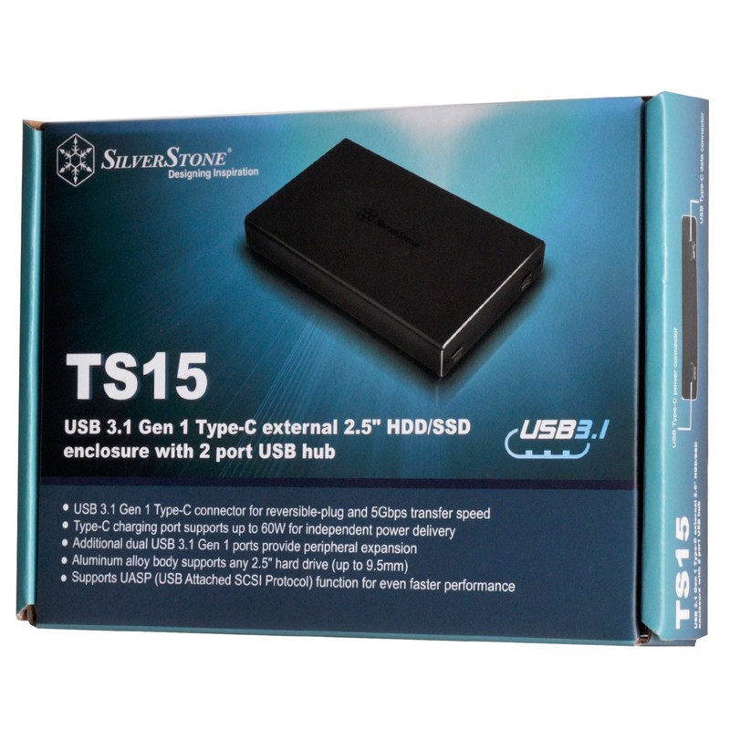 SilverStone SST-TS15B - External USB 3.1 Type C Hard Disk