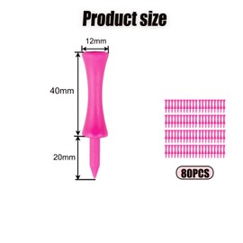 Syylqyr 80 Pcs Castle Tees Golf, Pink Castle Golf Tees, Pink Tees Durable and Convenient, Suitable for Use in Different Golf Course Areas Various Competitions and Daily Practice