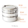 ECOlunchbox Tri Bento 3-Tier Stainless Steel Lunch Box | 4.5
