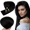 RUNATURE U Tip Hair Extensions Black Human Hair Keratin Hair