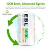EBL Rechargeable C Batteries, 5000mAh Ni-MH High Capacity C Cell