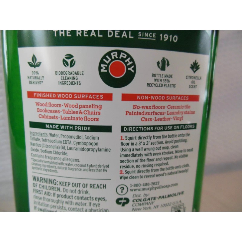 Murphy Squirt and Mop wood cleaner 32 oz 1 qt