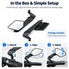 Motorcycle Rearview Mirrors for Riding – Adjustable Rotating Metal Side