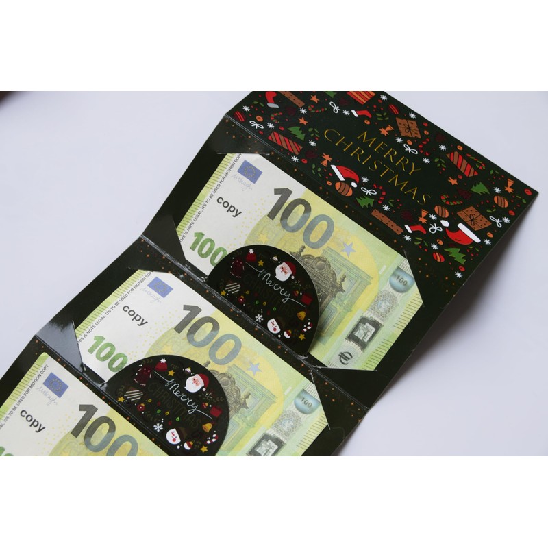 GEHENFRUCHT DIY Birthday Money Gift, Money Cards-Black-B