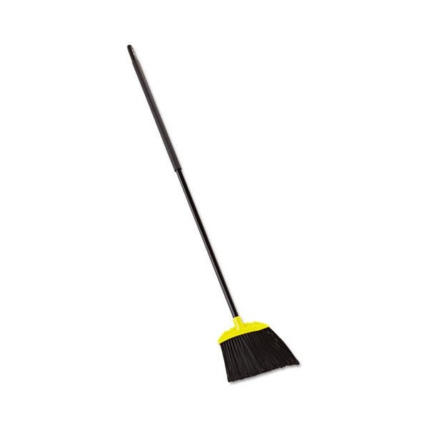Jumbo Smooth Sweep Angled Broom, 46" Handle, Black/Yellow, 6/Carton