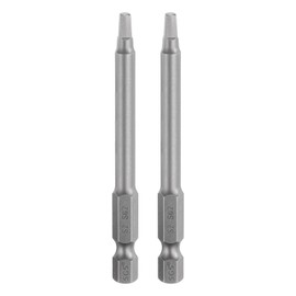 sourcing map 2pcs Square Screwdriver Bit SQ2 1/4" Hex Shank 75mm/3" Length Magnetic 4 Point Hex Bits S2 Steel Industrial Grade Electric Screw Driver Bit 5.5mm Rod