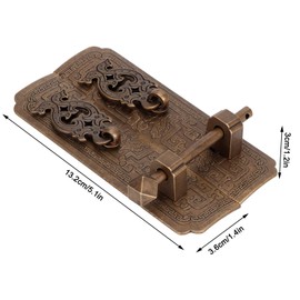 FTVOGUE Door Handle Set Copper Chinese Antique Pull Handles for Furniture DoorsDesk Drawers, Handle