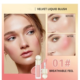 WALULAN Liquid Blush Long Lasting Waterproof Natural Moisturizing Blush Matte Shades Cheek Rouges
