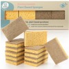 bioGo 12 Pack Biodegradable Kitchen Sponges - Eco-Friendly, Compostable, Natural