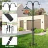 Double Shepherds Hooks for Outdoor, Heavy Duty Bird Feeder Pole