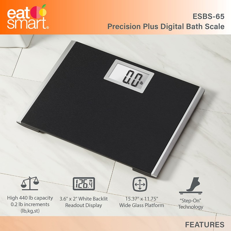 Eat Smart Precision Plus Scale for Body Weight, Wide Platform