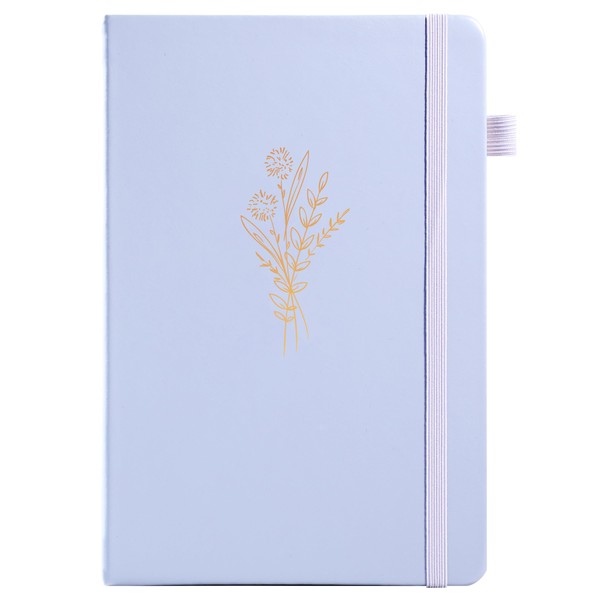 CAGIE Notebook A5 Hard Cover with Elastic Band Purple