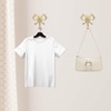 2pcs Bow Knot Wall Hooks, 2.6x2.5in Gold Bow Knot Coat