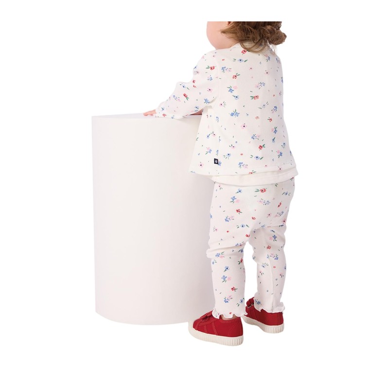 Petit Bateau A0fke Abbigliamento Giorno Bambina, Marshmallow/Multico, 18 Mesi