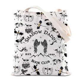 Xaden Riorson Dragon Rider Gift Dragon Leader Fantasy Reader Gift Shadow Dad Book Club Canvas Tote Bag, shadow daddy tote bag