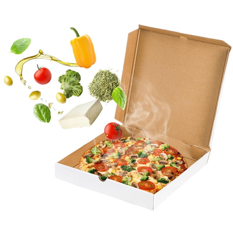 ZENFUN 40 Pack Pizza Box 10"×10", White Pizza Box, Grease-Resistant