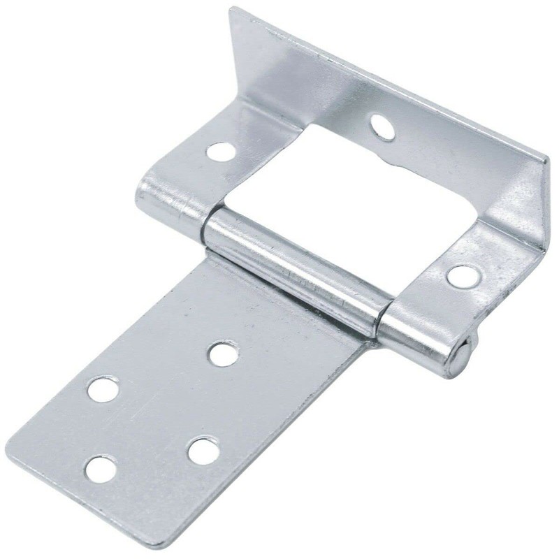 Just Accessories Large 50mm Cranked Flush Hinges - Silver Cabinet/Cupboard/Door