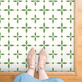 MORCART 20 Sheet - 7.87" x 7.87" Peel and Stick Floor Tile, Vinyl Flooring Waterproof, Green DIY Flooring for Bathroom, Kitchen, Fireplace, Pet House, Stairs, Bedrooms, Wall