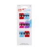 Prym Love Fabric Clips 2.6 cm, Light Blue/Red/Purple/Pink, 18 x