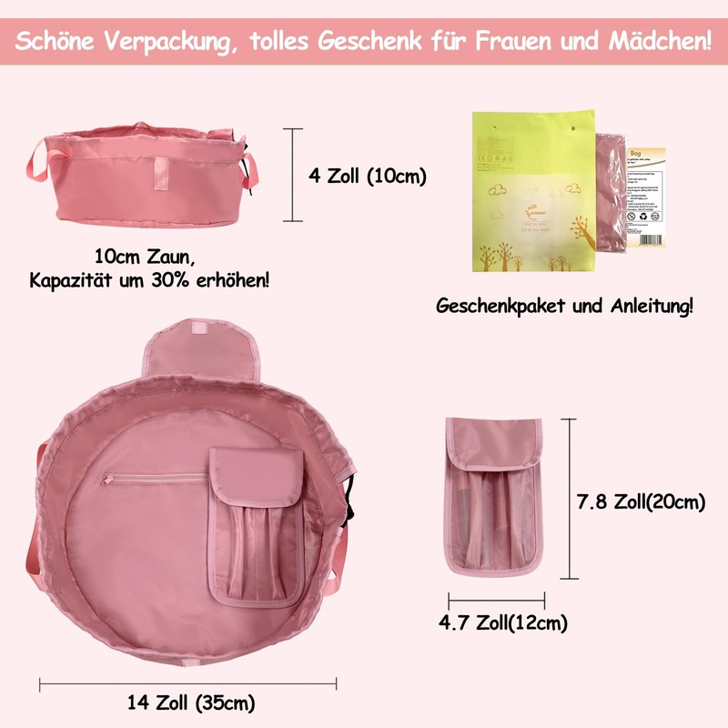 Drawstring Cosmetic Bag for Ladies and Girls - Travel Toiletry