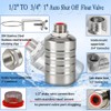 Float Valve,1/2" to 3/4" 1'' Water Level Control Float Valve,