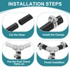 sourcing map 13/16" Y Shape Hose Barb Pipe Fitting, 304
