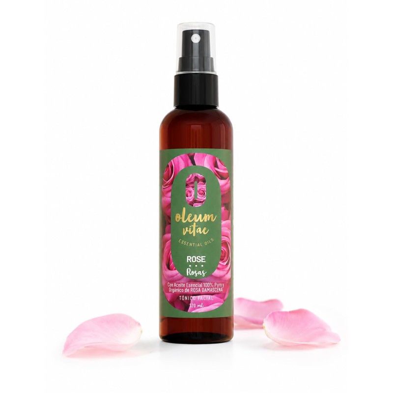 OLEUM VITAE Tonico Facial con Aceite Esencial de Rosa Damascena