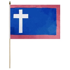 Wholesale Lot of 6 Missouri Battle 12x18 12"x18" Polyester Stick Flag 30" Wooden Staff