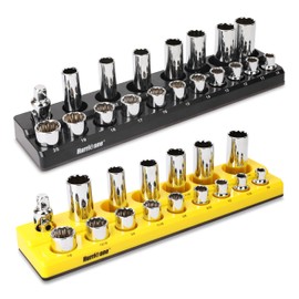HURRICANE Magnetic Socket Organizer Set 2 Piece Socket Holder Set Includes 1/2" Drive Metric SAE Socket Trays