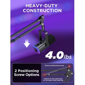 InnoGear Boom Arm Microphone Mic Stand for Blue Yeti HyperX QuadCast SoloCast Snowball Fifine Shure SM7B and other Mic, Large