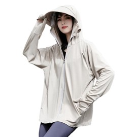 QUNCHAORI Women's Rash Guard, UV Protection, UPF 50+, Hoodie, Sun Protection Gloves, UV Protection, Breathable, Hooded, Cool to the Touch, Cool Material, Large Size, Sun Protection Clothes, Sun