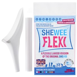 SHEWEE Flexi Female Urinal - Made in the UK – Flexible, Reusable, Portable & Recyclable Urination Device. Festival, Camping, Car, Hiking Essentials for Women. Stand to Pee Device W/Extension Pipe