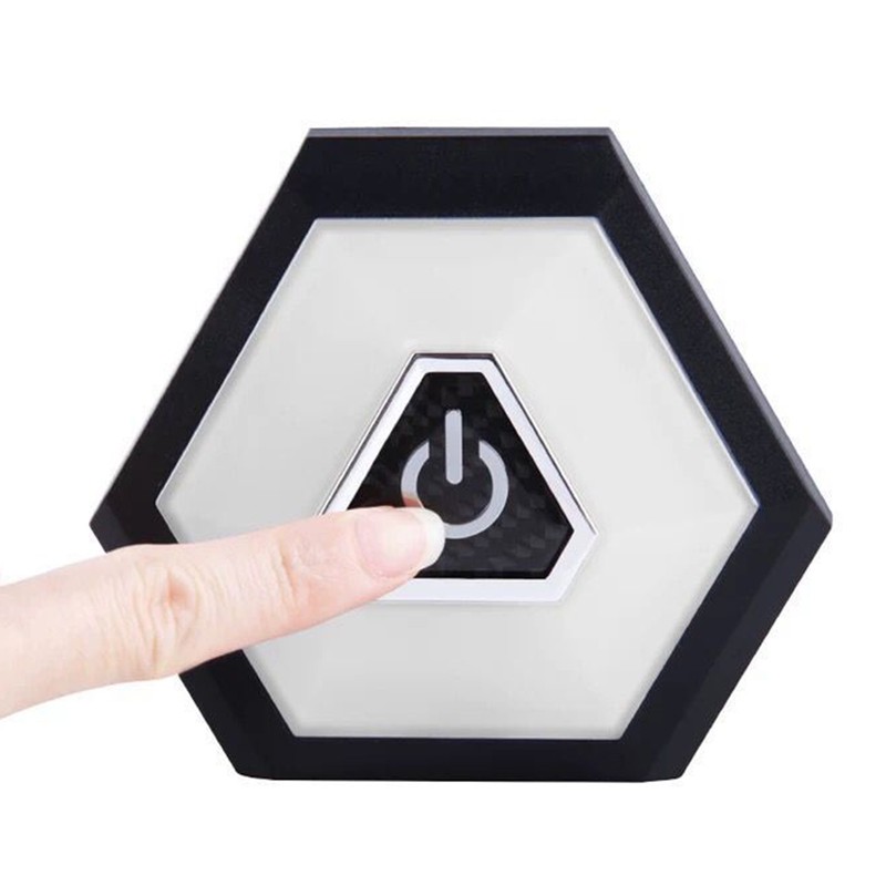 Auto Ceiling Lamp LED Rechargeable Interior Press Light 10.5x9.2x1.2cm Car