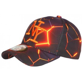 Hip Hop Honour Badyx Kids NY Baseball Cap Orange and Blue 7 to 12 Years - One Size - Orange
