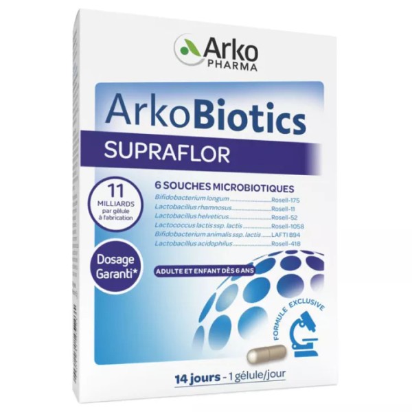 Arkogélules Arkopharma Arkobiotics Supraflor 6 Microbiotic Strains, 14 capsules