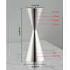 Debrabby Silver Double Jigger Premium Japanese Style Slim Measuring 2