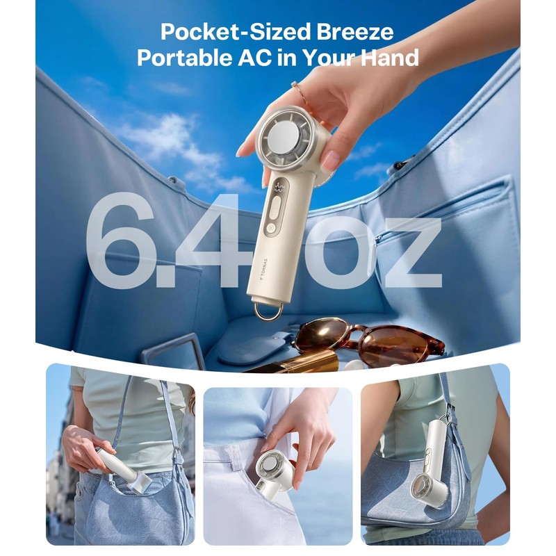 TORRAS COOLiFY Iva Go 2026 Handheld Fan with Ice Cooler,