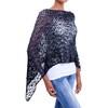 JOPHY & CO. Women Ladies Knitted Mesh Poncho Off Shoulder