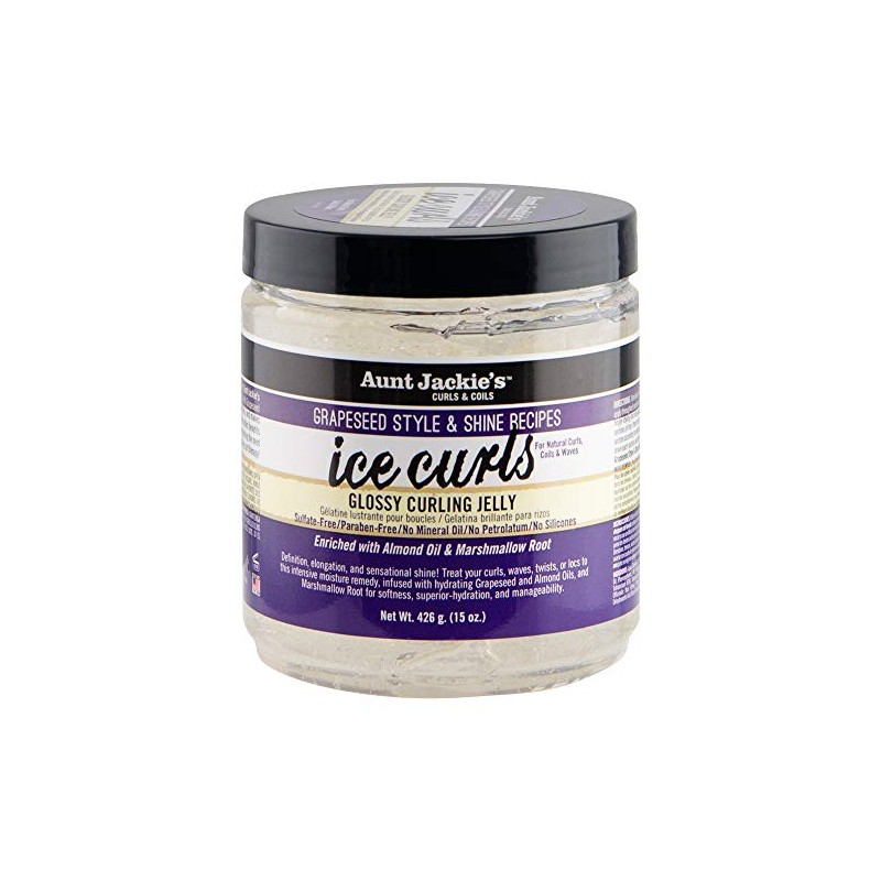 Aunt Jackie's Grapeseed Collection, Ice Curls Glossy Curling Jelly; Sulfate