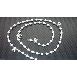 White Bottom Chain for 127mm/5" Vertical Blinds - 600 clips