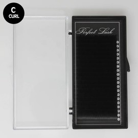 Lashmond Perfect Lash - C Curl Black Individual Eyelash Extensions for Salon Use, 20 Lines, Thickness 0.15/0.20/0.25 mm, Length 6 mm - 17 mm (0.20 mm, 12 mm)