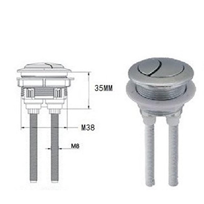 Housler® Adjustable Dual Flush Universal (2"Bottom Water Outlet Adaptor) Cistern