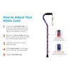 NOVA Medical Products Sugarcane, Walking Cane with Quad Tip and