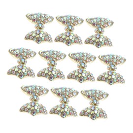 Mikinona 2sets DIY Manicure Tools Alloy Nail Charms Nail Art Decor French Tip Wraps Jewelry Decors Manicure Accessories 10pcs*2