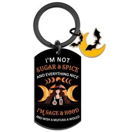 Witchy Gifts for Women Witch Stuff Witchy Keychain Witch Decor Gothic Gifts For Women Halloweens Gift for Womens Unique Birthday Christmas Gift Ideas Witchcraft Themed Keychain