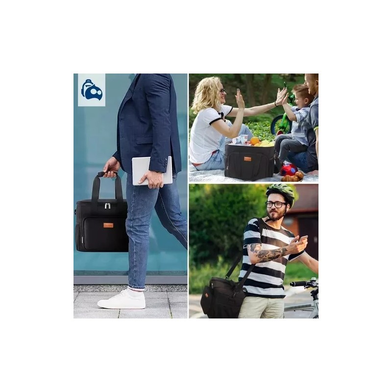 Bluelander Lonchera Térmica Bolsa Aislada Para Escuela Trabajo Grande Color