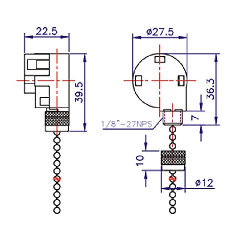 Geettcaifu 1 Pcs ZE-268S6 Ceiling Fan Light Pull Chain Switch,